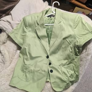 Blazers and pleather coat